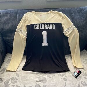Campus Heritage Sequin Bling “Colorado” Tee Large